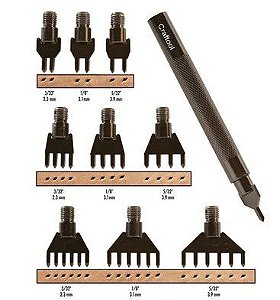 kit cinzel tandy leather 10 pçs 3009