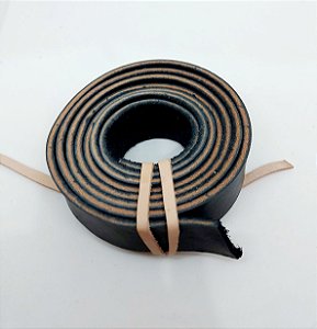 TIRA COURO CINTO PRETO 4CM X1.80