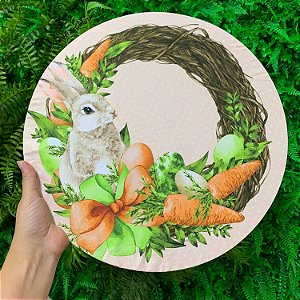 Capa para Sousplat Coelho da Páscoa - Cenoura