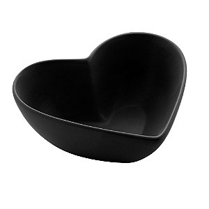 Bowl de Coração Grande 21cm - Preto