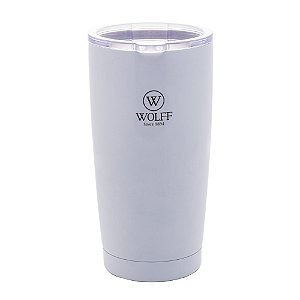 Copo Térmico De Aço Inox Parede Dupla Com Tampa 600ml - Branco