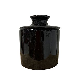 Manteigueira Francesa de Cerâmica - Preta