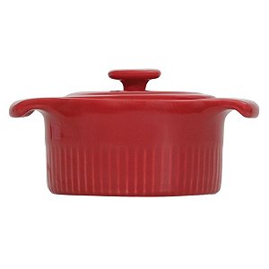 Mini Cocotte Caçarola em Porcelana 10cm Vermelho