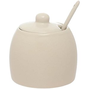 Açucareiro Cerâmica E Colher Sarah 380ml De Bancada Mesa