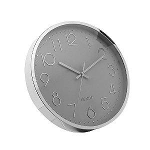 Relógio Parede 30,5cm Redondo Ponteiro Decorativo Escritório