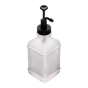 Porta Sabonete Dispenser Vidro Quadrado 500ml Bico Curvo