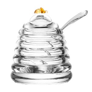 Açucareiro Cristal Grosso Bee Little Colher 9x9,5cm Abelha