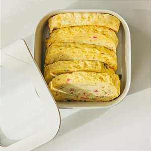 Pote Quadrado Cerâmica Tampa Vidro Vai Ao Forno 900ml Fika