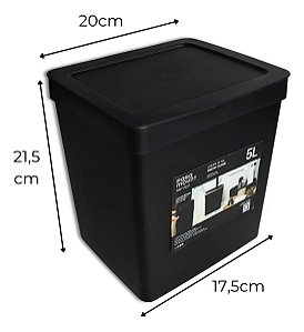 Lixeira 5 Litros Bancada Pia Cozinha Banheiro Compacta Tampa Fly 20x21,5cm