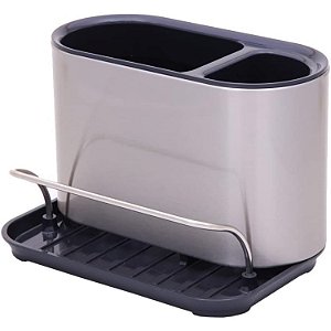 Porta Detergente Liquido E Esponja Inox Escoa Água Pia Seca