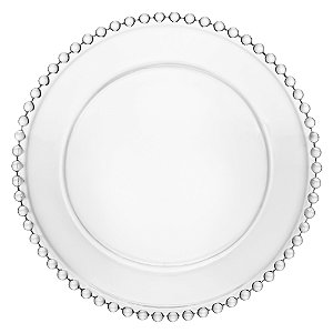 Prato de Sobremesa de Cristal Pearl 20cm