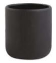 Vaso Cerâmica Preto - 8cm