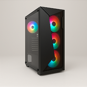 Gabinete Gamer Duex DX305M com 4 Fans RGB – Lateral em Vidro