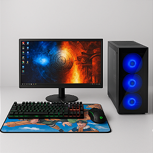 Pc gamer Ryzen 5 5600GT + Monitor + Placa Mãe B450 + Memória Ram 16GB + SSD 240 + Gabinete RGB