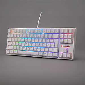 Teclado Mecânico Redragon Kumara Lunar White ABNT2