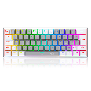 Teclado Mecânico Gamer Redragon Fizz Lunar Dusk RGB 60% ABNT2 – Switch Azul