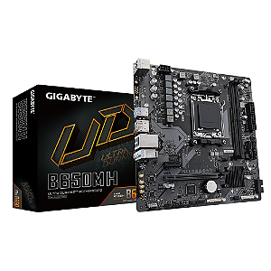 Placa-Mãe Gigabyte B650M H – Socket AM5, DDR5, HDMI/DP, M.2, RGB, Micro ATX