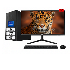 Computador Completo Intel Core i5 4ª Geração | 8GB RAM | SSD 256GB | Monitor 20” – Desempenho e Agilidade para Trabalho e Estudos