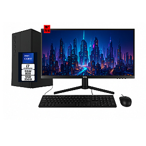 Computador Completo Intel Core i7 4ª Geração | 8GB RAM | SSD 256GB | Monitor 20” | 75Hz