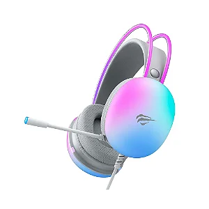 Headset Gamer Havit H2037d RGB com Microfone Branco
