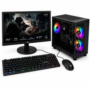 PC Gamer Completo Ryzen 7 5700G Radeon Vega 8 16GB SSD 480GB + Monitor 20"