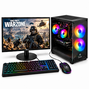 PC Gamer Completo Ryzen 5 5500 | RX 580 8GB | 16GB RAM | SSD 240GB | Monitor 19”
