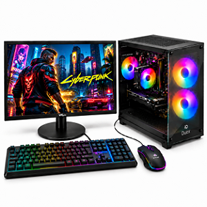 PC Gamer Completo Ryzen 5 5500 | RTX 2060 Super 8GB | 16GB RAM | SSD 240GB | Monitor 19”