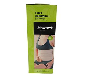 Faixa Abdominal Elástica 20cm Tamanho Único Mercur