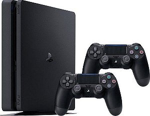 Console PS4 Slim 500GB com 2 Controles - 2 Anos de Garantia - JF GAMES