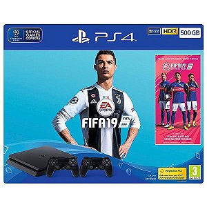 Console PS4 Slim 500GB Hits Bundle 4 Jogos - JF GAMES