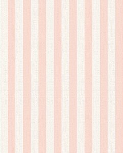 Papel de parede listrado Rosa e Branco