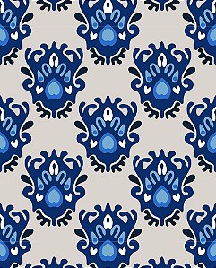 Papel de parede Damask blue sky