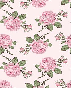 Papel de parede Floral Rosa