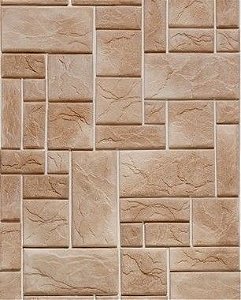 Papel de Parede Pedra Mosaico em tons de Marrom