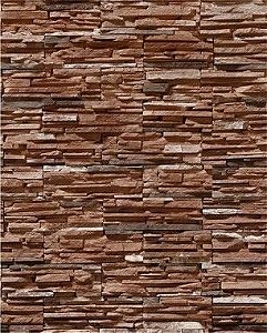 Papel De Parede Muro Pedras Canjiquinha Filetes E Mosaico - 12mx50cm