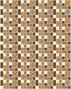 Papel de Parede Pastilhas em Tons de Marrons