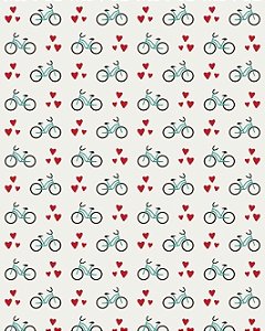 Papel de Parede Estilo Teen Love Bicicleta