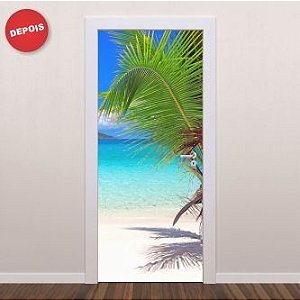 Adesivo porta Paisagem de Praia 210cm x 90cm