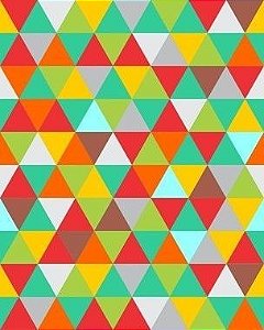 Papel de Parede Geométrico Triângulos Coloridos