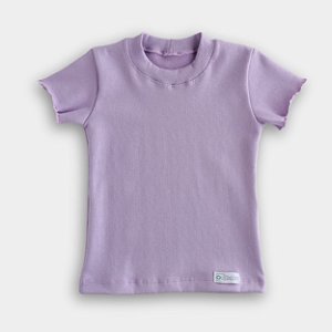 Blusa canelada infantil lilás