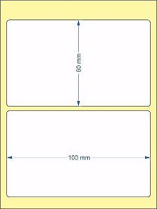 Etiqueta A.A. 100x60mm BOPP Branco Fosco p/  Congelados, rolo c/ 710 unidades