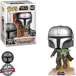 Funko Pop! Star Wars The Mandalorian With The Child (with Pin) 402