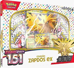 Box Pokémon Coleção Escarlate e Violeta 151 Zapdos Ex Copag