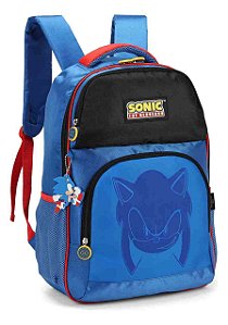 Mochila Escolar Notebook Sonic The Hedgehog Azul