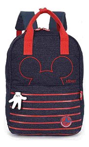 Mochila Bolsa Disney Mickey Mouse Jeans Azul