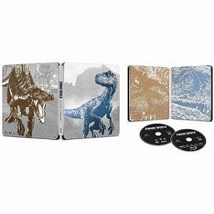 Steelbook Blu-Ray DVD Jurassic World: Reino Ameaçado SEM PT