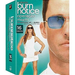 Dvd Burn Notice Operação Miami 1ª a 4ª Temporada (16 Discos)