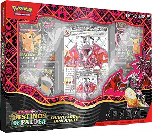 Box Pokémon Destinos de Paldea Charizard Ex Brilhante