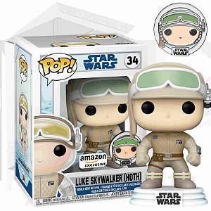 Funko Pop! Star Wars Luke SkyWalker (Hoth) + Broche 34