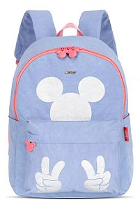 Mochila Bolsa Disney Mickey Mouse Azul Claro Luxcel
